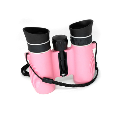 Binocolo ottico dei bambini del prisma Bak4, il binocolo rosa dei bambini antiurto 6x21