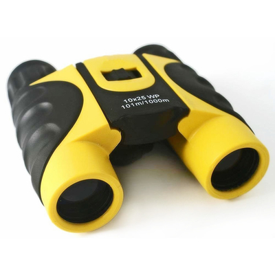 Binocolo piegante nero giallo dei bambini del prisma di tetto di 10x26 10x25 BAK4