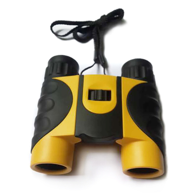 Binocolo piegante nero giallo dei bambini del prisma di tetto di 10x26 10x25 BAK4